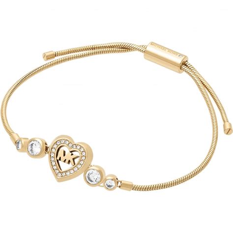 michael kors bracelet gold heart|michael kors buckle bracelet.